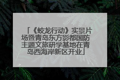 《蛟龙行动》实景片场暨青岛东方影都国防主题文旅研学基地在青岛西海岸新区开业