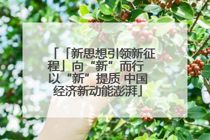 「新思想引领新征程」向“新”而行 以“新”提质 中国经济新动能澎湃