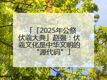 「2025年公祭伏羲大典」赵强：伏羲文化是中华文明的“源代码”