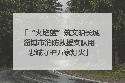 “火焰蓝”筑文明长城 淄博市消防救援支队用忠诚守护万家灯火