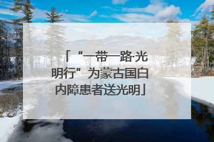 “一带一路·光明行”为蒙古国白内障患者送光明