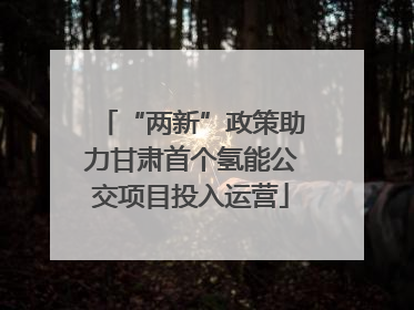 “两新”政策助力甘肃首个氢能公交项目投入运营