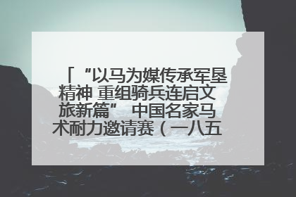 “以马为媒传承军垦精神 重组骑兵连启文旅新篇” 中国名家马术耐力邀请赛（一八五团站）暨重启骑兵连活动正式启动