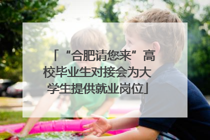 “合肥请您来”高校毕业生对接会为大学生提供就业岗位