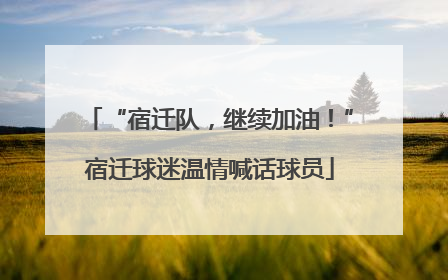 “宿迁队，继续加油！”宿迁球迷温情喊话球员