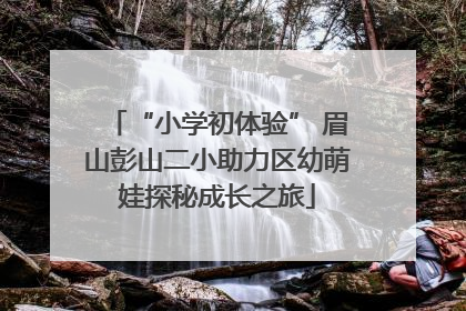 “小学初体验” 眉山彭山二小助力区幼萌娃探秘成长之旅