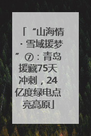 “山海情・雪域援梦”⑦：青岛援藏75天冲刺，24亿度绿电点亮高原