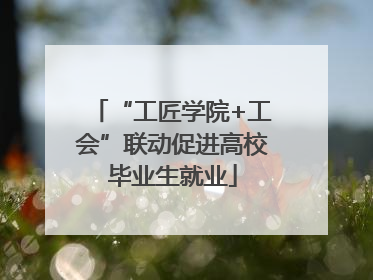 “工匠学院+工会”联动促进高校毕业生就业
