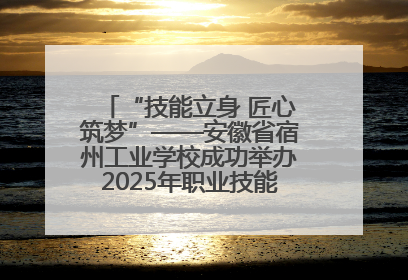 “技能立身 匠心筑梦”——安徽省宿州工业学校成功举办2025年职业技能活动周各项活动