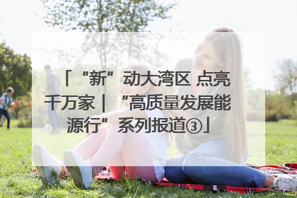 “新”动大湾区 点亮千万家｜“高质量发展能源行”系列报道③