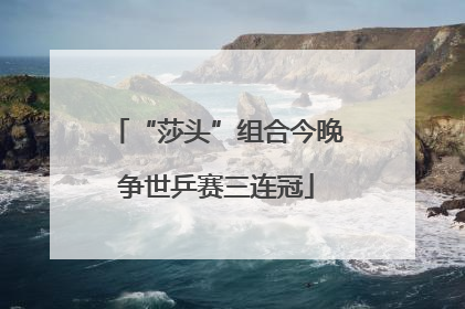 “莎头”组合今晚争世乒赛三连冠