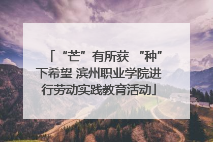 “芒”有所获 “种”下希望 滨州职业学院进行劳动实践教育活动