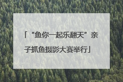 “鱼你一起乐翻天”亲子抓鱼摄影大赛举行