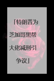 特朗普为芝加哥黑帮大佬减刑引争议
