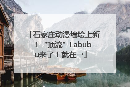 石家庄动漫墙绘上新！“顶流”Labubu来了！就在→
