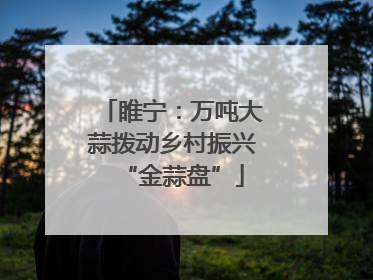 睢宁：万吨大蒜拨动乡村振兴“金蒜盘”