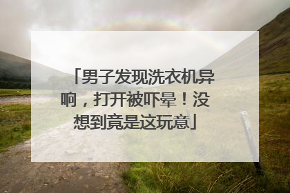 男子发现洗衣机异响，打开被吓晕！没想到竟是这玩意