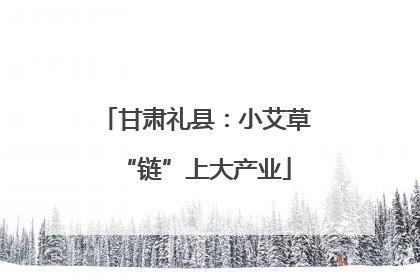甘肃礼县：小艾草“链”上大产业
