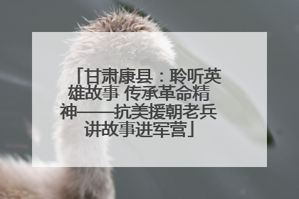 甘肃康县：聆听英雄故事 传承革命精神——抗美援朝老兵讲故事进军营