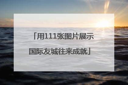 用111张图片展示国际友城往来成就