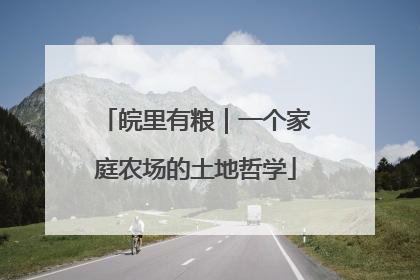 皖里有粮｜一个家庭农场的土地哲学