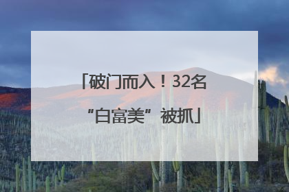 破门而入！32名“白富美”被抓