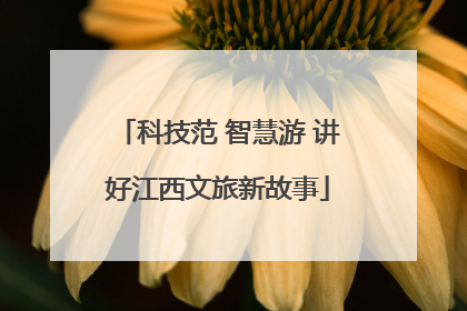 科技范 智慧游 讲好江西文旅新故事
