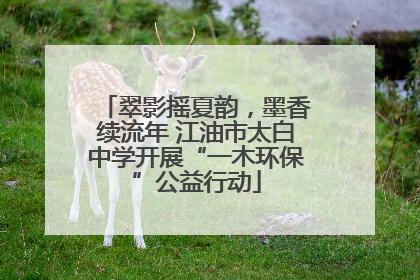 翠影摇夏韵，墨香续流年 江油市太白中学开展“一木环保”公益行动