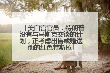 美白宫官员：特朗普没有与马斯克交谈的计划，正考虑出售或赠送他的红色特斯拉