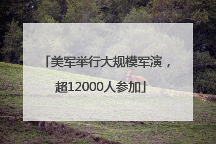 美军举行大规模军演，超12000人参加