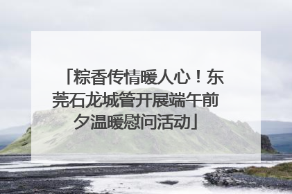 粽香传情暖人心！东莞石龙城管开展端午前夕温暖慰问活动