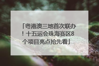 粤港澳三地首次联办！十五运会珠海赛区8个项目亮点抢先看