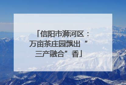 信阳市浉河区：万亩茶庄园飘出“三产融合”香