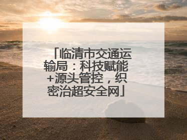 临清市交通运输局：科技赋能+源头管控，织密治超安全网