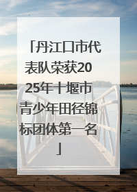 丹江口市代表队荣获2025年十堰市青少年田径锦标团体第一名