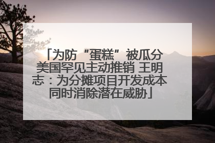 为防“蛋糕”被瓜分 美国罕见主动推销 王明志：为分摊项目开发成本同时消除潜在威胁