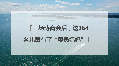 一场协商会后，这164名儿童有了“委员妈妈”