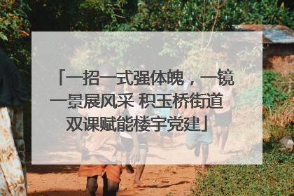 一招一式强体魄，一镜一景展风采 积玉桥街道双课赋能楼宇党建