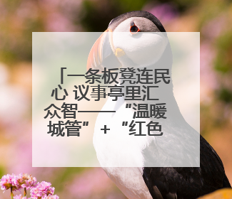 一条板凳连民心 议事亭里汇众智——“温暖城管”+“红色物业”城市管理进社区新模式绘就城市管理社区治理新画卷