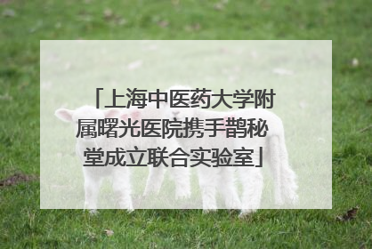 上海中医药大学附属曙光医院携手鹊秘堂成立联合实验室