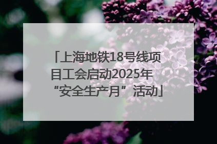 上海地铁18号线项目工会启动2025年“安全生产月”活动