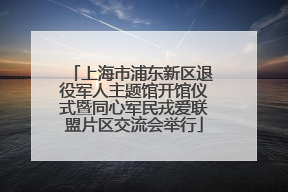 上海市浦东新区退役军人主题馆开馆仪式暨同心军民戎爱联盟片区交流会举行