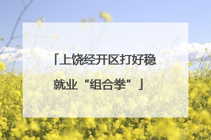 上饶经开区打好稳就业“组合拳”