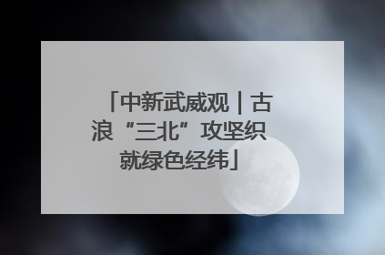 中新武威观｜古浪“三北”攻坚织就绿色经纬
