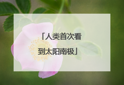 人类首次看到太阳南极