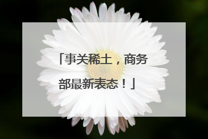 事关稀土，商务部最新表态！