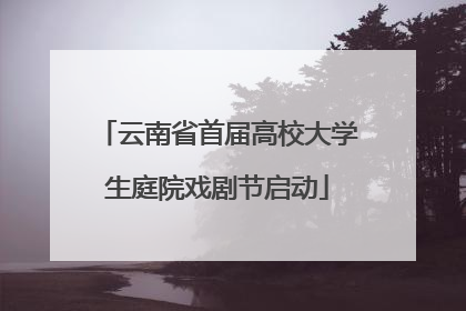 云南省首届高校大学生庭院戏剧节启动