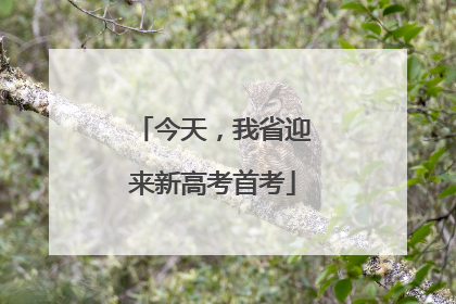 今天，我省迎来新高考首考