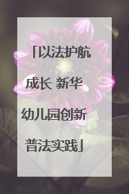 以法护航成长 新华幼儿园创新普法实践