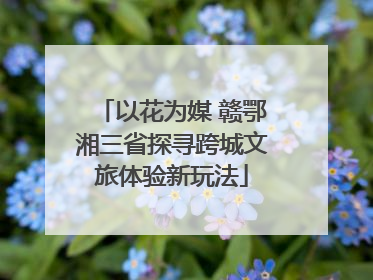 以花为媒 赣鄂湘三省探寻跨城文旅体验新玩法